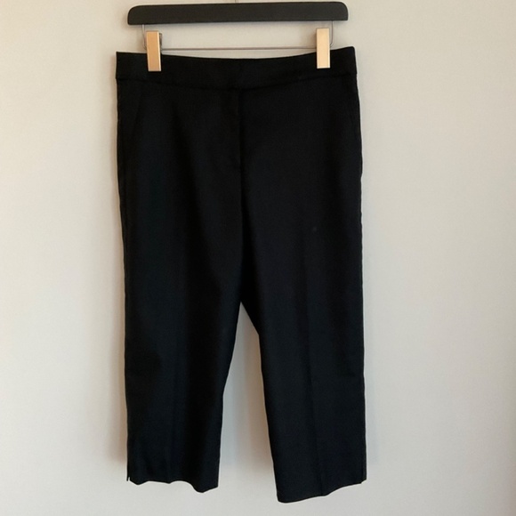 NWT J. Crew Black Tall Kate capri pant in stretch linen blend SZ 6 - Picture 4 of 8
